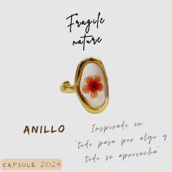 Anillo Flor Óvalo - Imagen 2